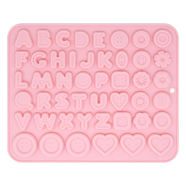 Button Letters Alphabet Silicone Mold