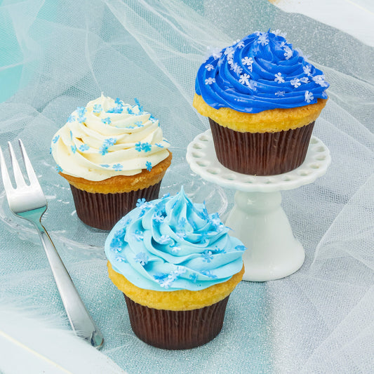 Blue Snowflake Edible Sequins