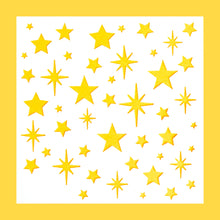 Load image into Gallery viewer, 5.9&quot; x 5.9&quot; Retro Stars Cookie Stencil
